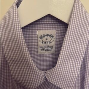 Brooks Brothers Purple Gingham sleeveless blouse
